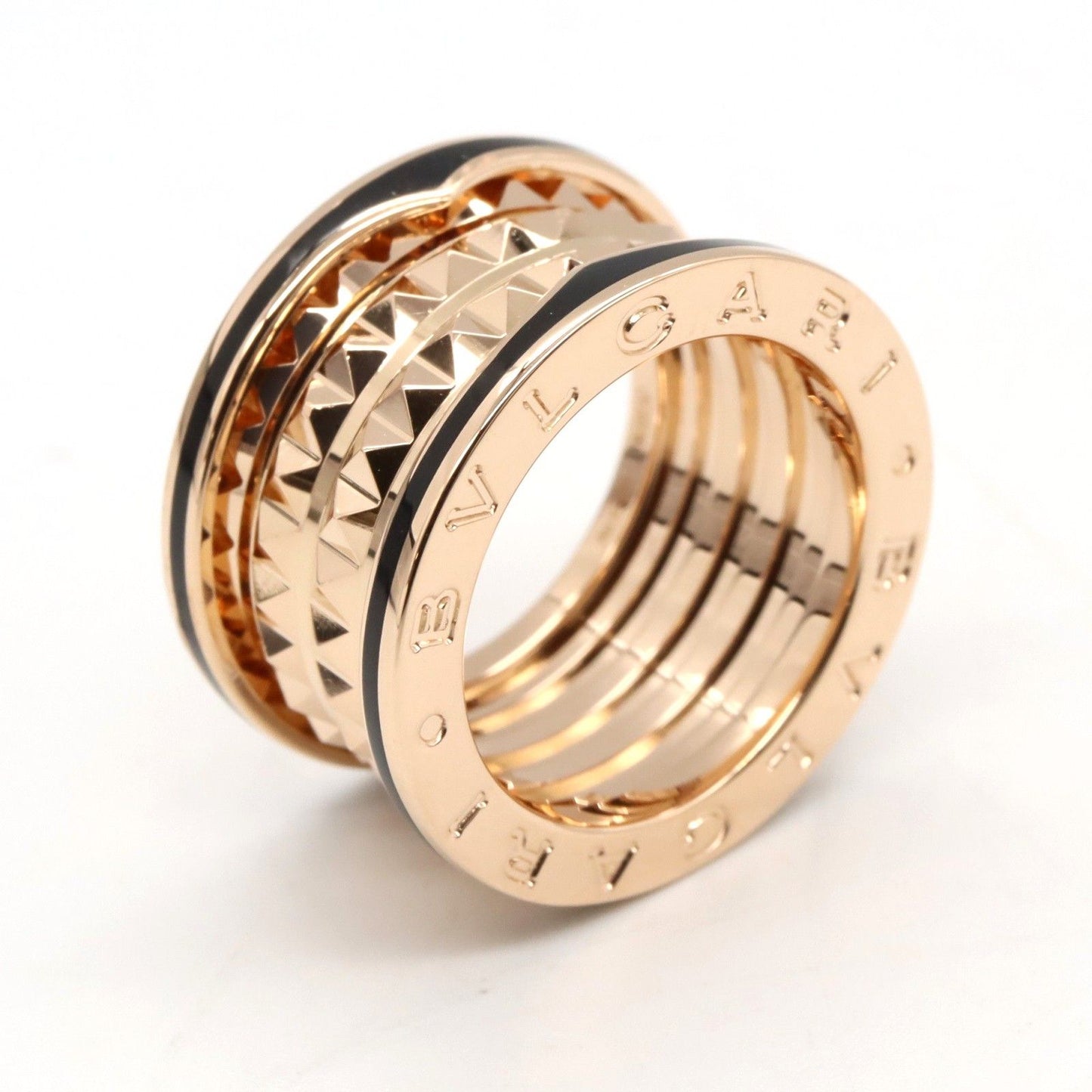BVLGARI B-zero1 Rock Ring in K18PG & Ceramic - Timeless Elegance