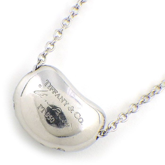 Tiffany & Co. Bean Design Diamond Pave Necklace in Platinum