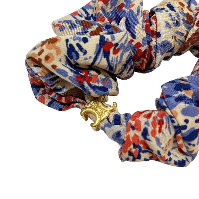 CELINE Triomphe Silk Scrunchie - Exquisite Luxury Accessory