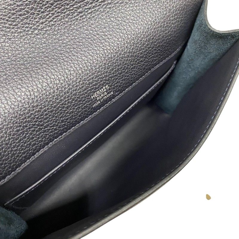 HERMES Sac à Dépêches 21 in Cabane with Silver Hardware