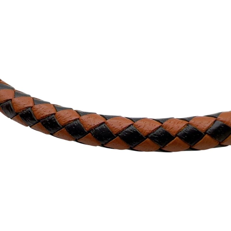 HERMES Jumbo Choker/Bracelet in Brown Leather with Silver Hardware