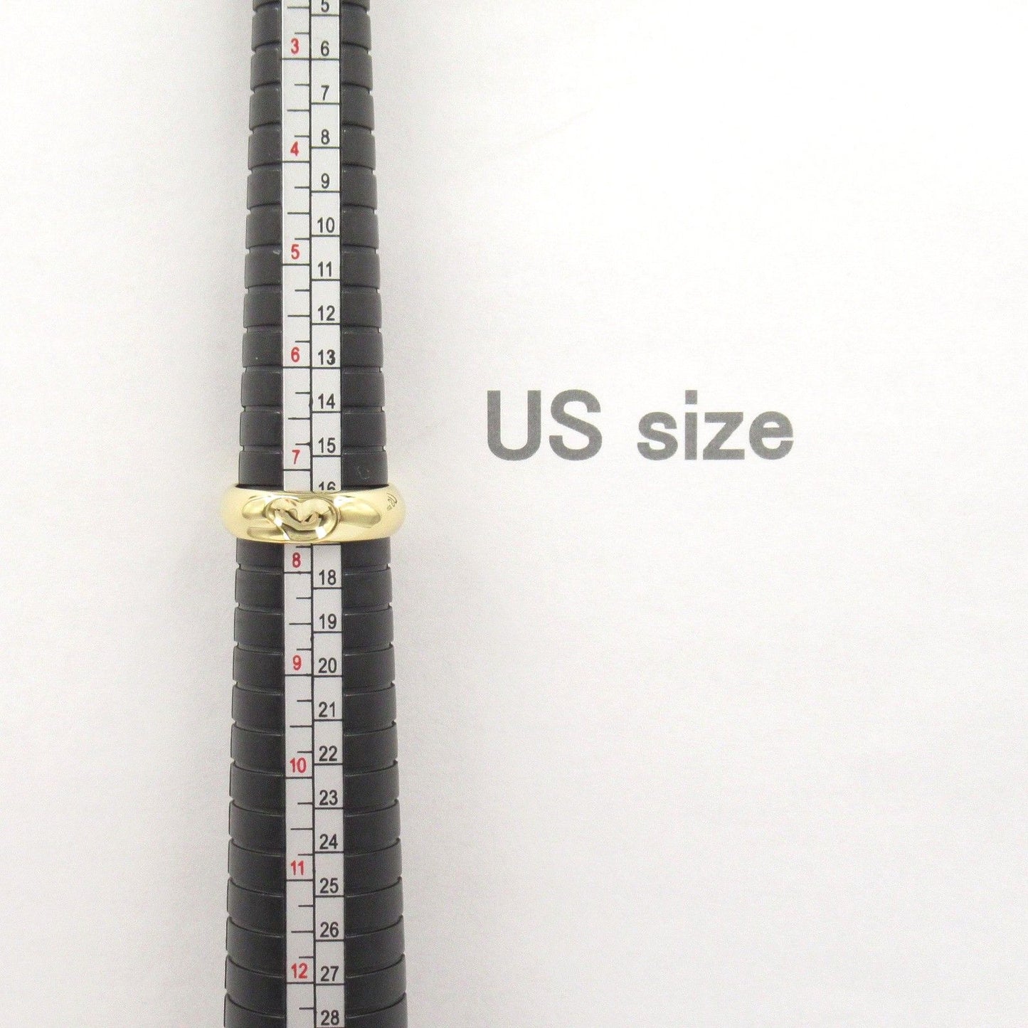 TIFFANY & CO Heart Curved Ring in 18K Yellow Gold - Size 15