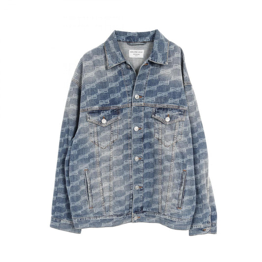 BALENCIAGA BB Monogram Denim Jacket - Exclusive Blue Edition