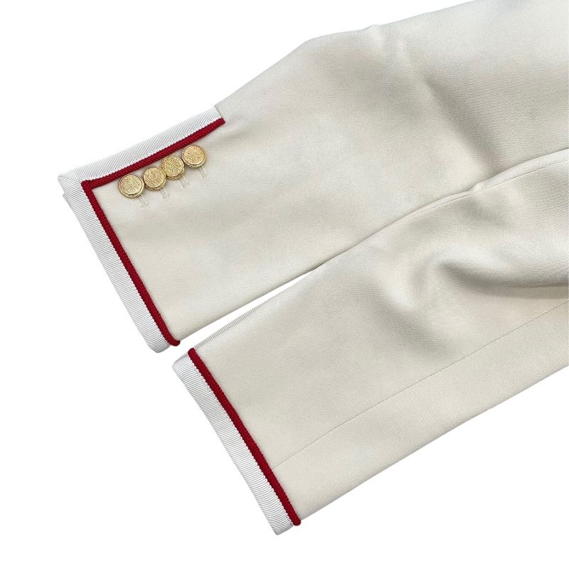 GUCCI Cream Rayon Tailored Blazer Jacket with Unique Lining