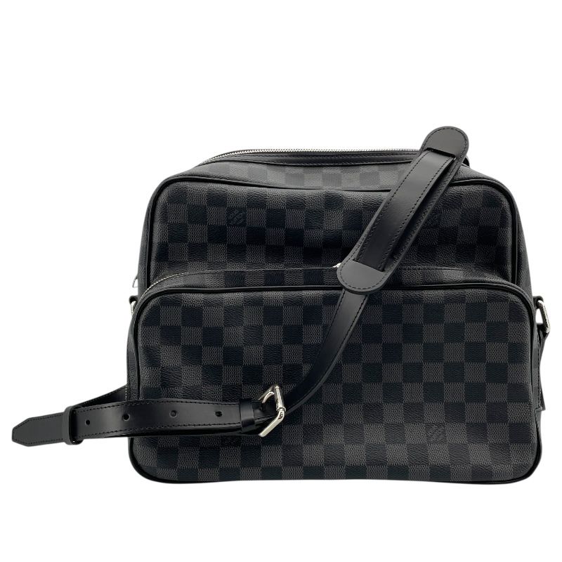 Louis Vuitton Io N45252 Black Damier Graphite Men's Shoulder Bag