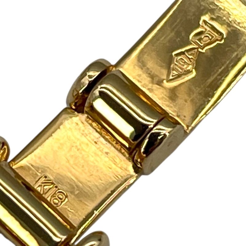 Exquisite K18 Gold 8-Sided Triple Figaro Anklet