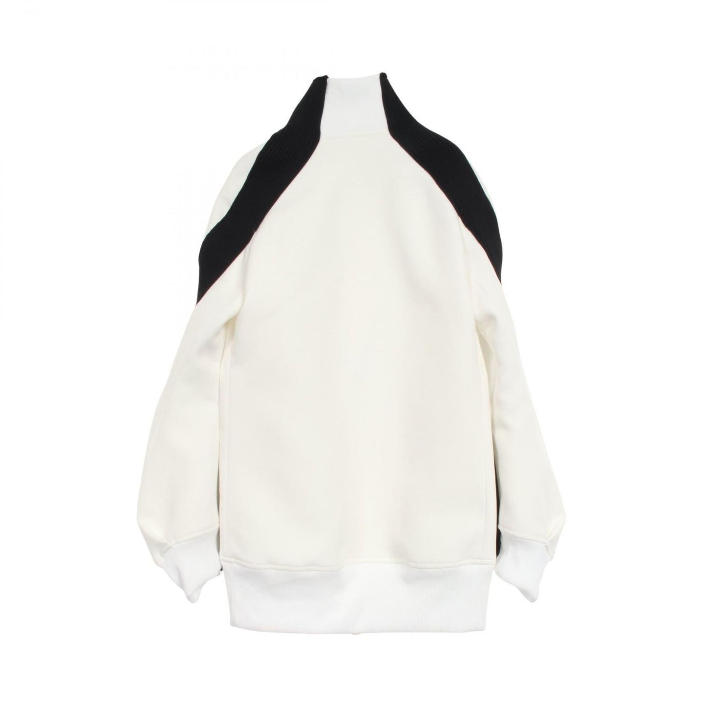 Sacai Technical Jersey Blouson - Exquisite White & Black Jacket