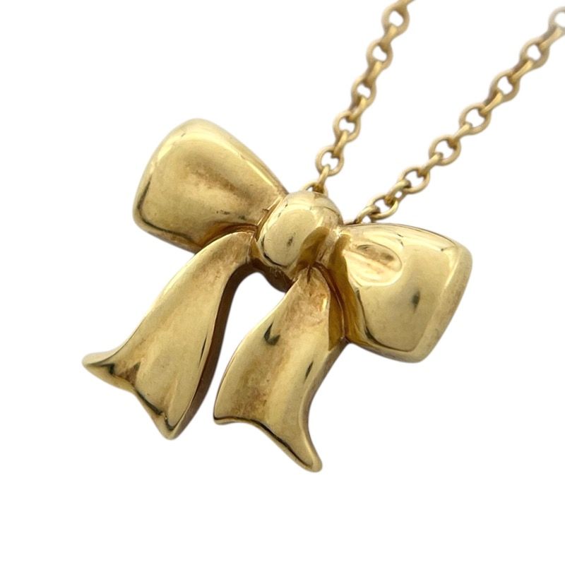 Tiffany & Co. K18YG Ribbon Necklace - Exquisite Elegance