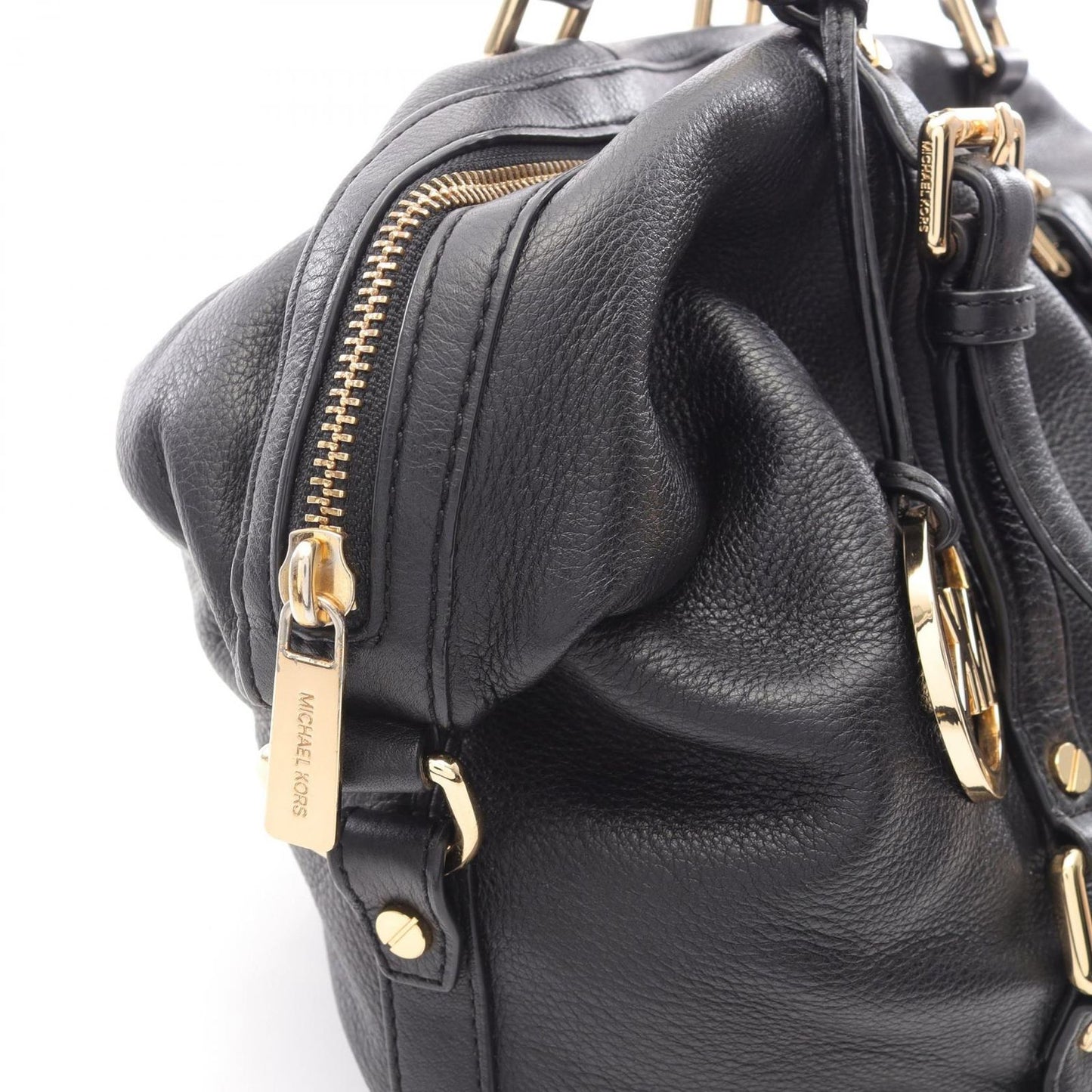 Michael Kors Bedford Luggage MD Satchel - Timeless Black Leather