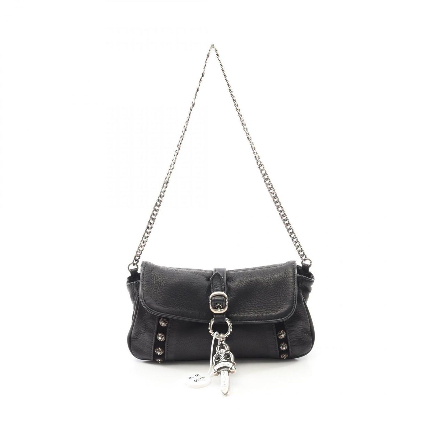 Chrome Hearts Large Dagger Crossball Leather Shoulder Bag