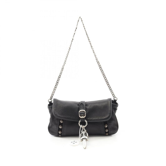 Chrome Hearts Large Dagger Crossball Leather Shoulder Bag