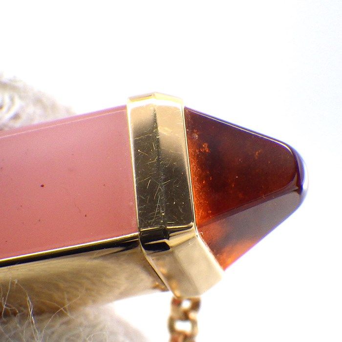 Cartier Le Berlingot Necklace in Pink Chalcedony & Garnet