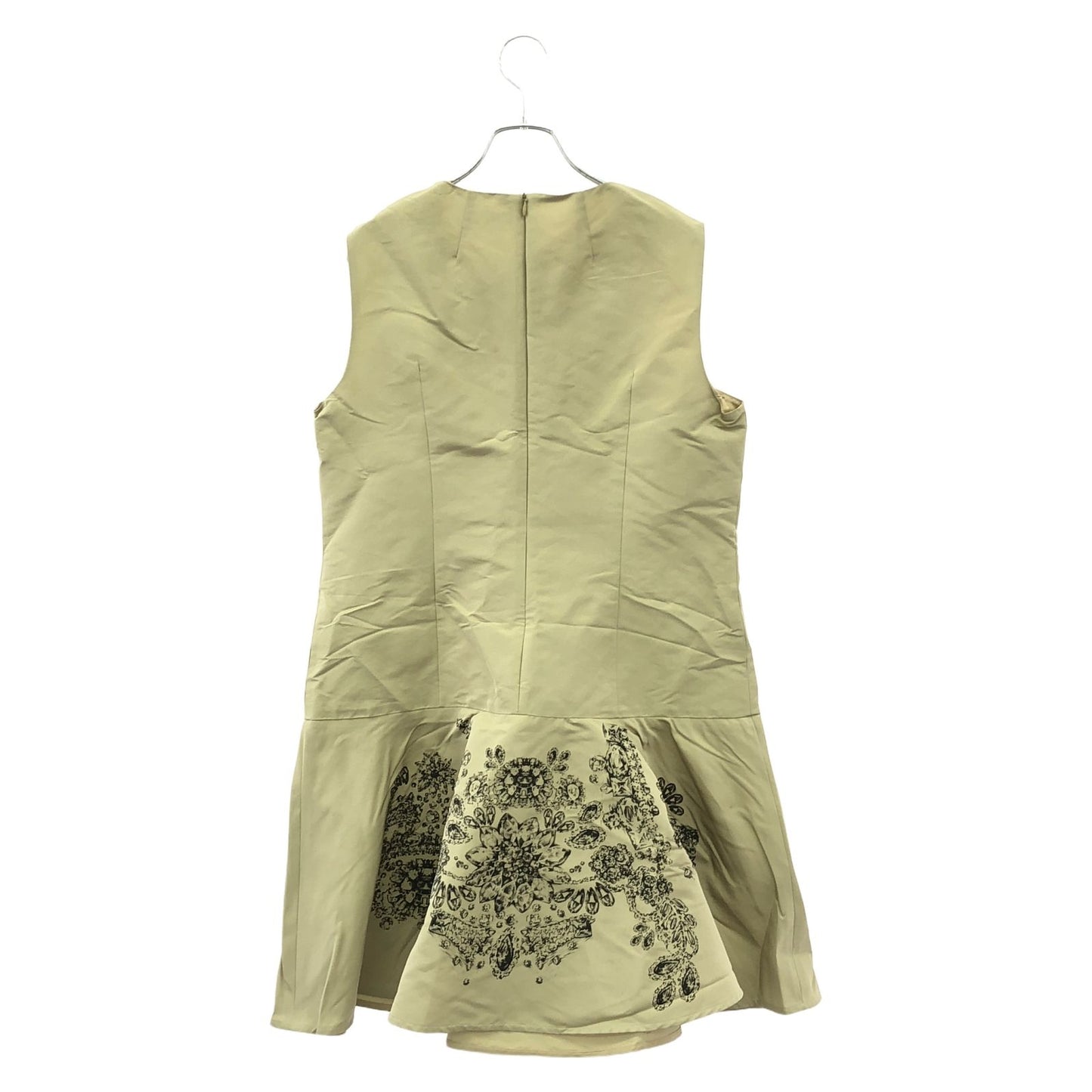 RED VALENTINO Beige & Black Sleeveless Dress - Timeless Elegance