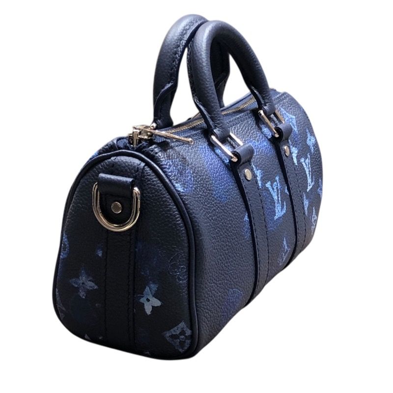 Louis Vuitton Key Pouch XS M57844 Navy Monogram Watercolor Bag