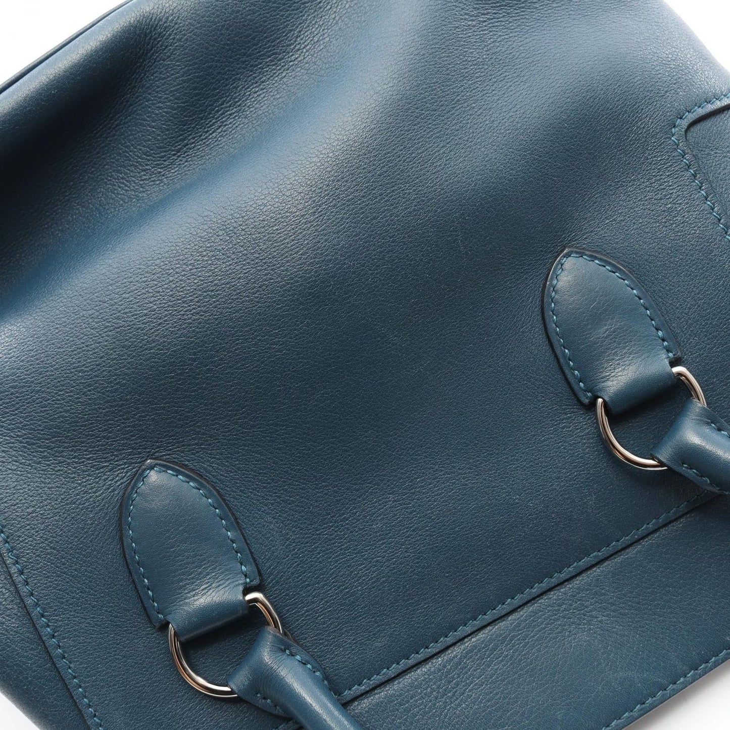 HERMES Toolbox 20 Handbag in Blue Swift Leather - Timeless Elegance