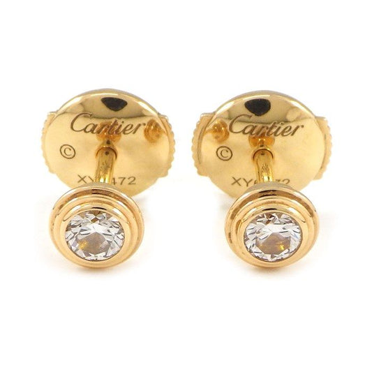 Cartier Love Earrings MM B8041500 with 0.26ct Diamonds in K18PG