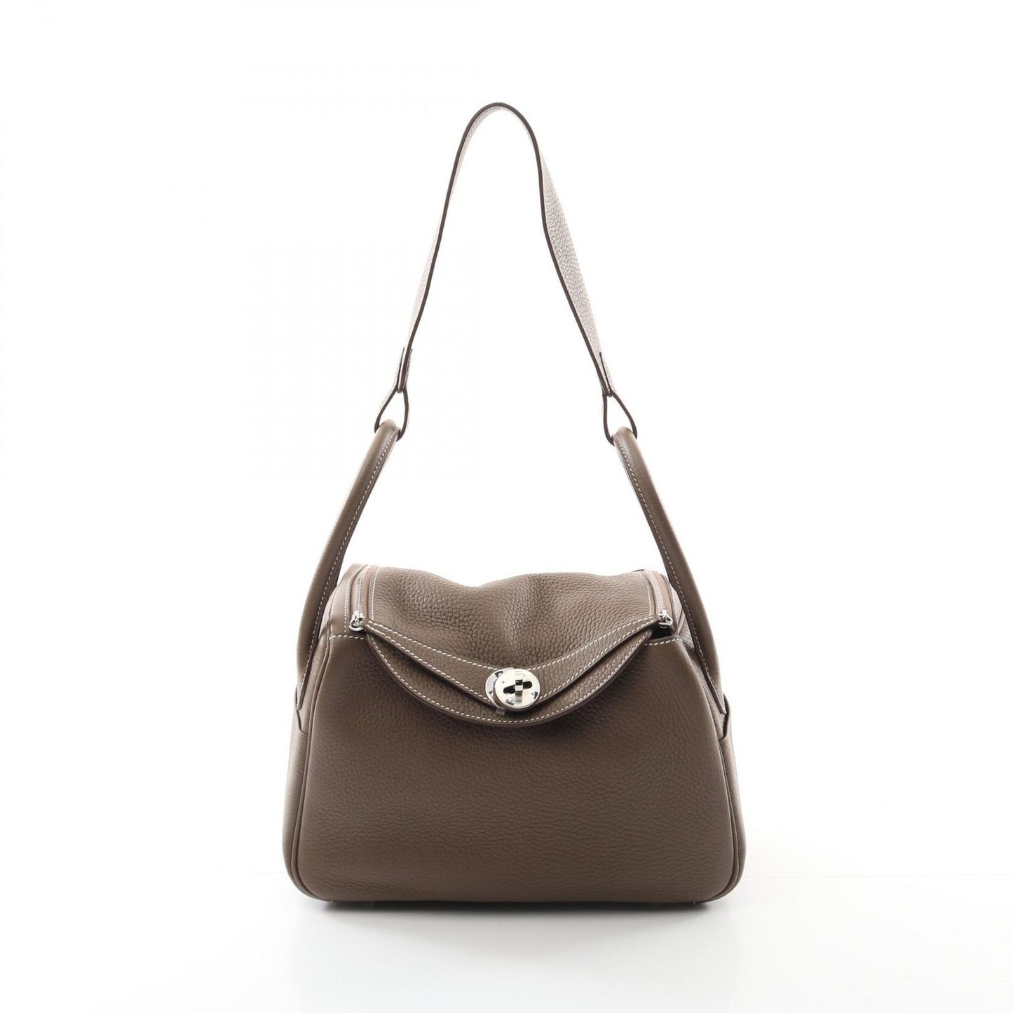 HERMES Lindy 26 Shoulder Bag in Etoupe - Timeless Elegance