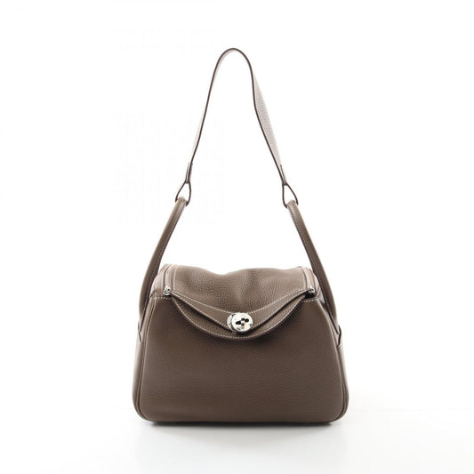HERMES Lindy 26 Shoulder Bag in Etoupe - Timeless Elegance