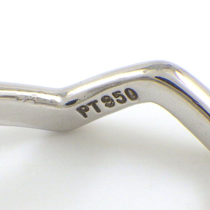 Tiffany & Co. Zigzag Bezel Ring with Diamond in K18YG & PT950