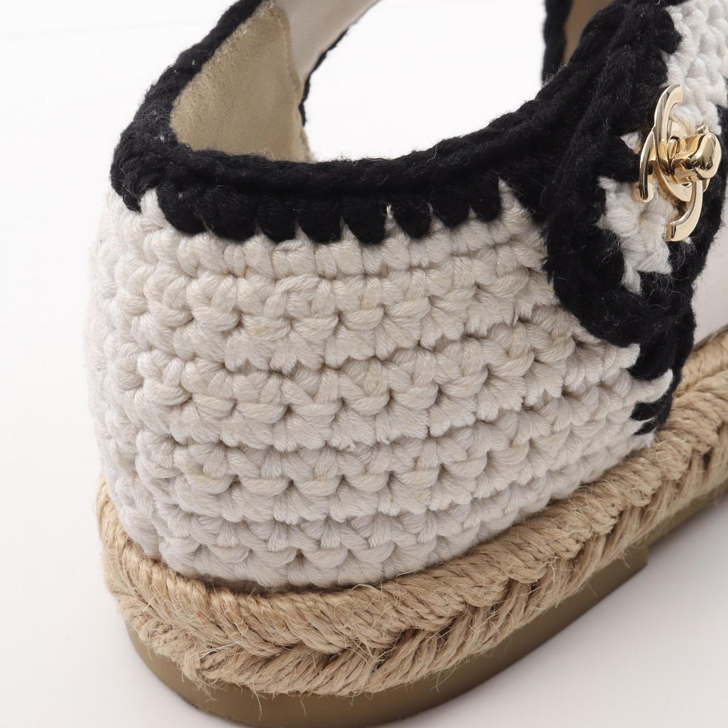 CHANEL Coco Mark Leather Sandals - Timeless Elegance in White & Black