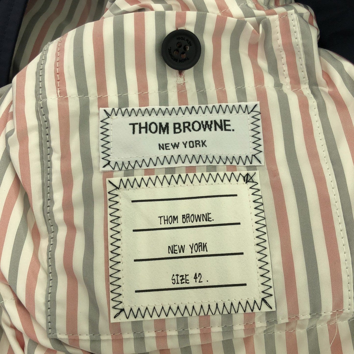 THOM BROWNE Navy Down Jacket - Elegant Women's Outerwear