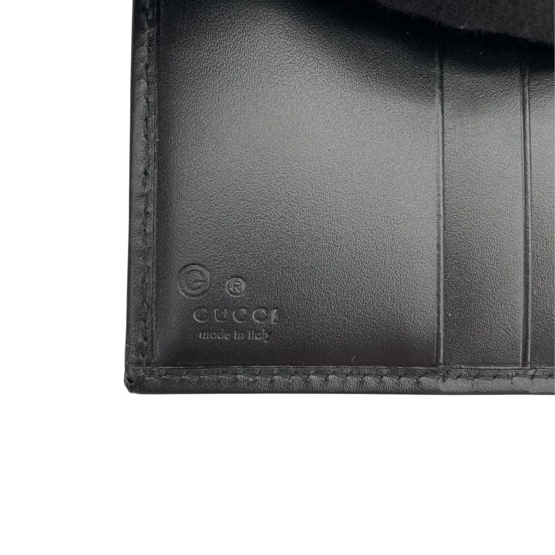 GUCCI Compact Wallet in GG Denim & Black Leather - Exquisite Craftsmanship