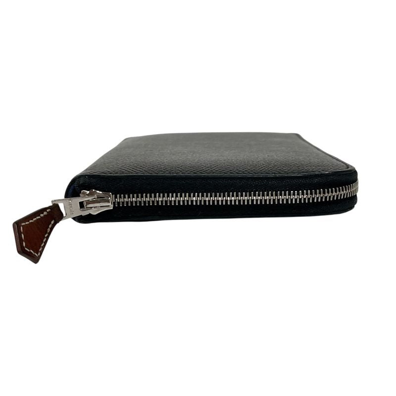 HERMES Azap Long Silk In Wallet - Black Epson Leather - Y Stamp