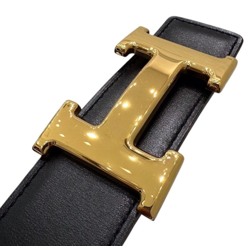 HERMES Constance Belt in Black Box Calf & Epson Leather