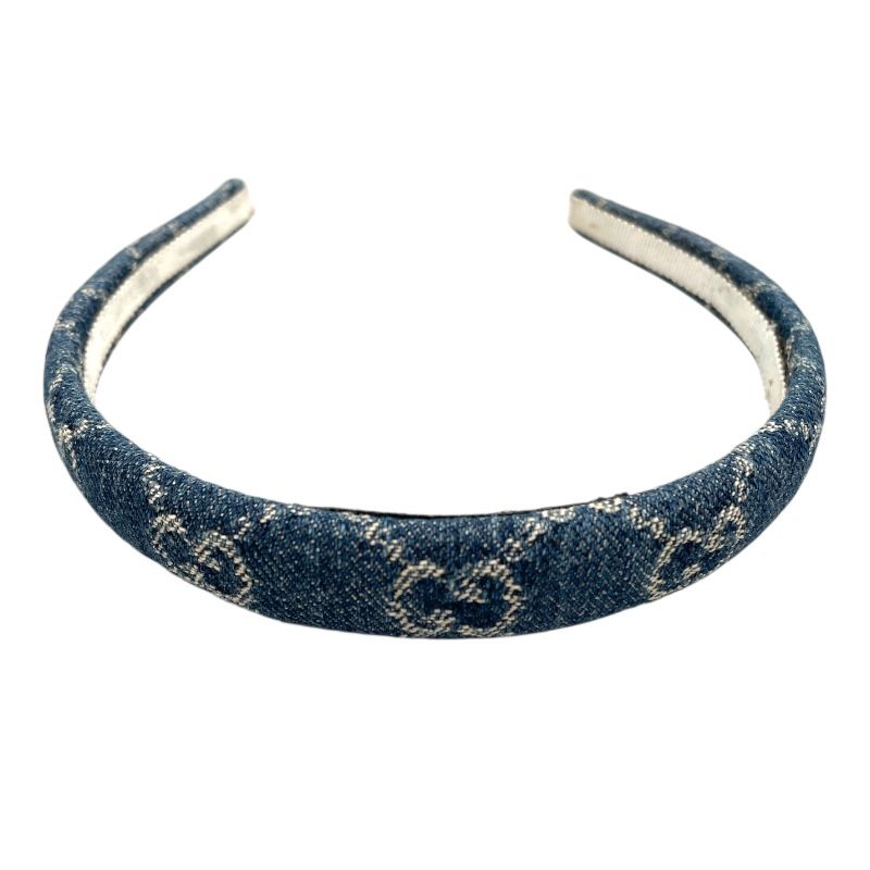 GUCCI Eco Wash Headband in Blue GG Denim - Exclusive Luxury Accessory