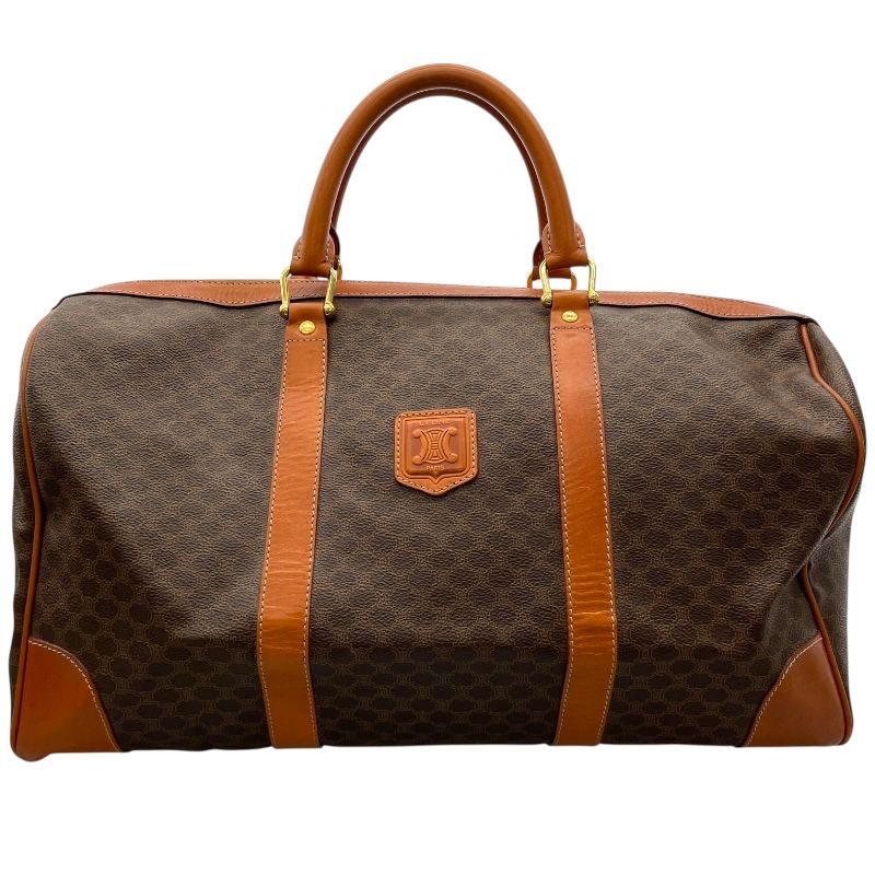 CELINE Macadam Boston Bag in Brown PVC - Timeless Elegance