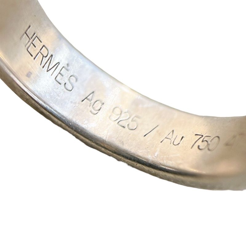 HERMES Sanchure Ring in Silver 925 & K18 Gold - Exquisite Craftsmanship