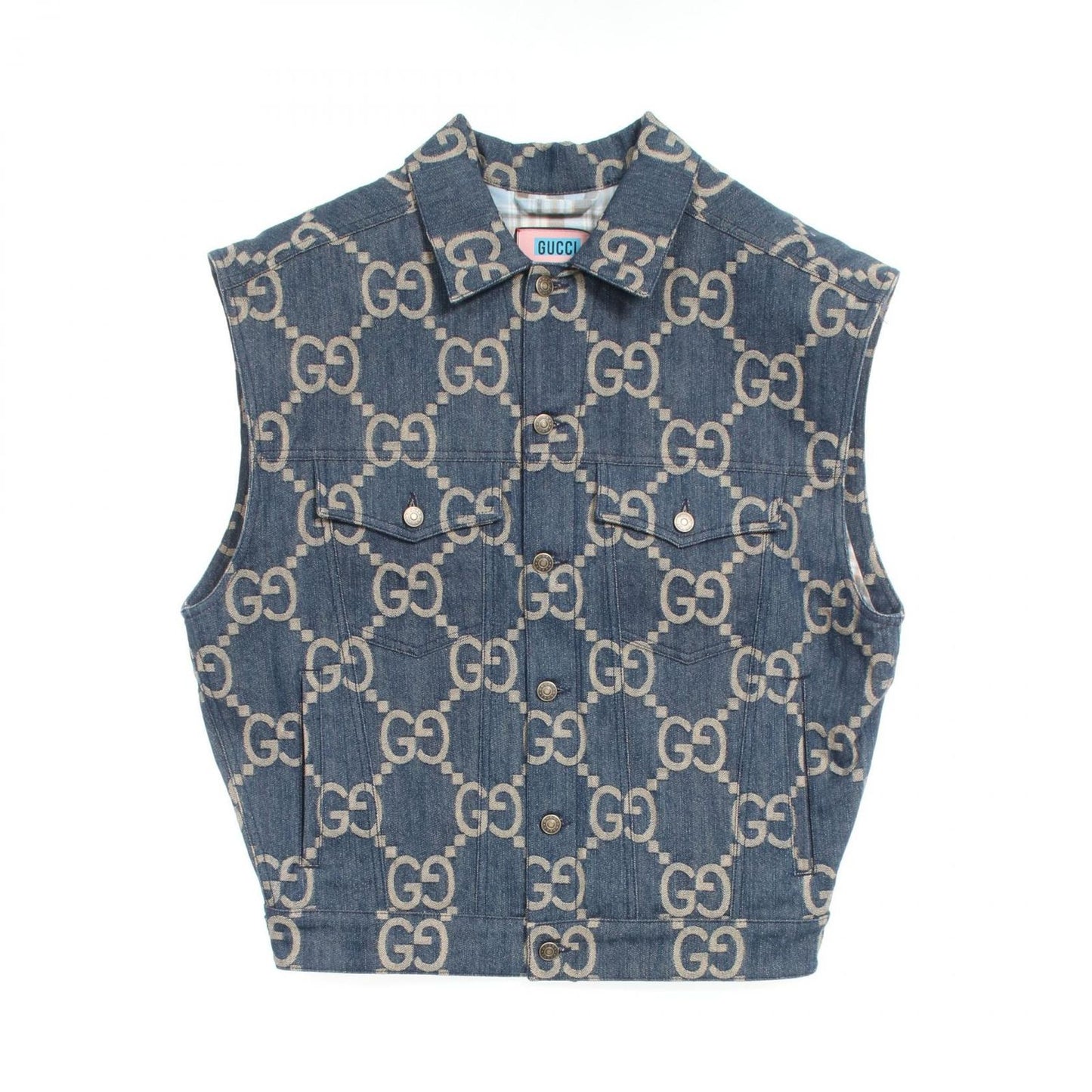 GUCCI Jumbo GG Denim Gilet - Exquisite Craftsmanship