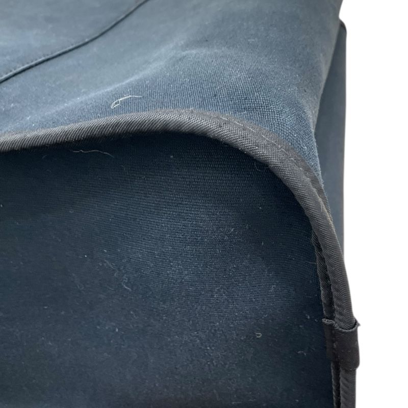 HERMES Cabas Élan Navy Canvas & Leather Unisex Handbag