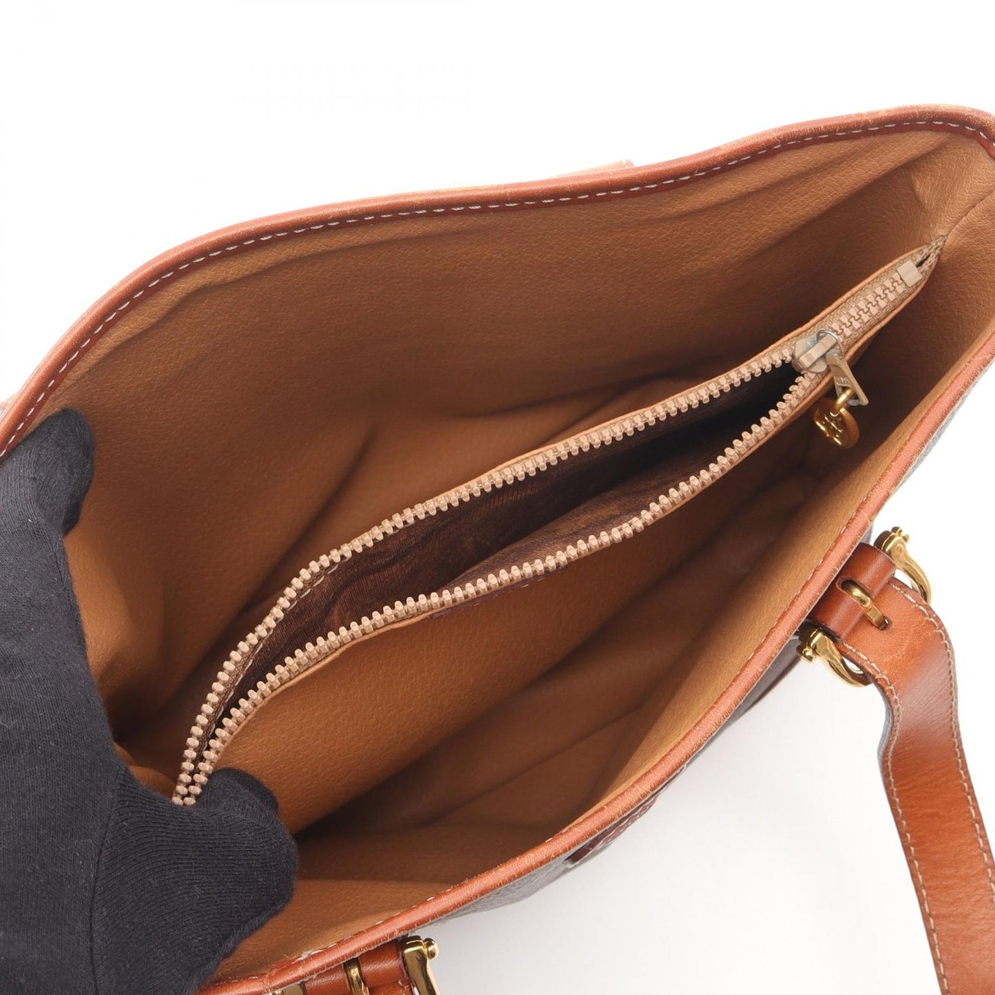 CELINE Macadam Brown Tote Bag - Timeless Elegance