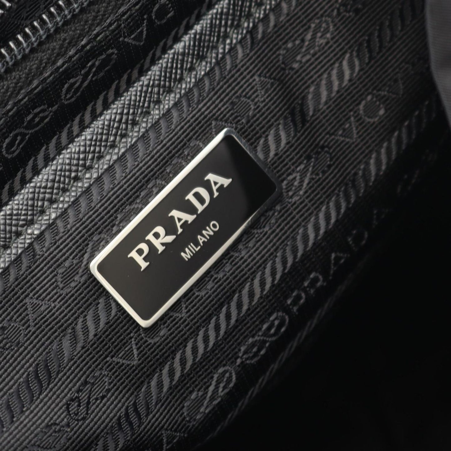 PRADA VELA Backpack in Black Nylon & Saffiano Leather
