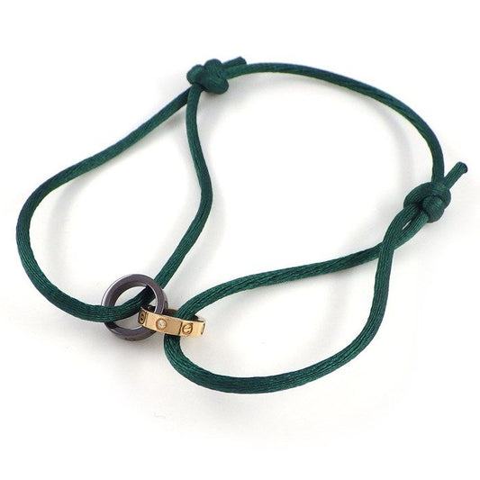 Cartier Baby Love Circle Link Bracelet with Diamonds and Ceramic