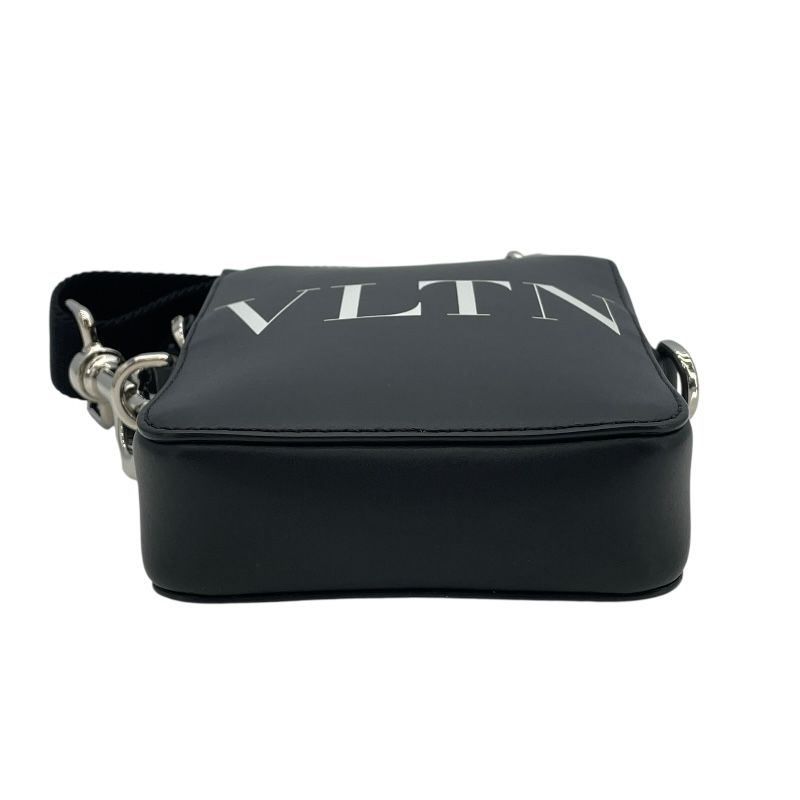 Valentino VLTN Logo Shoulder Bag in Black Leather - Unisex