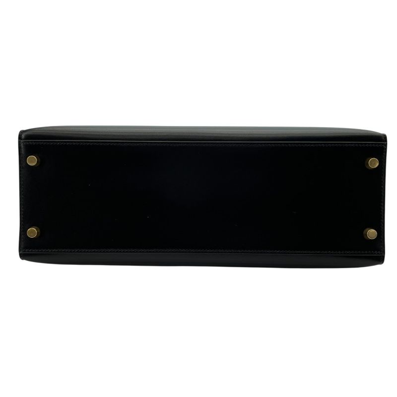 HERMES Kelly 32 Black Box Calf with Gold Hardware - Timeless Elegance