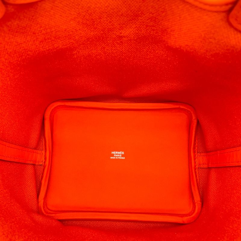 HERMES Picotin Lock PM Cargo Handbag - Orange with Silver Hardware