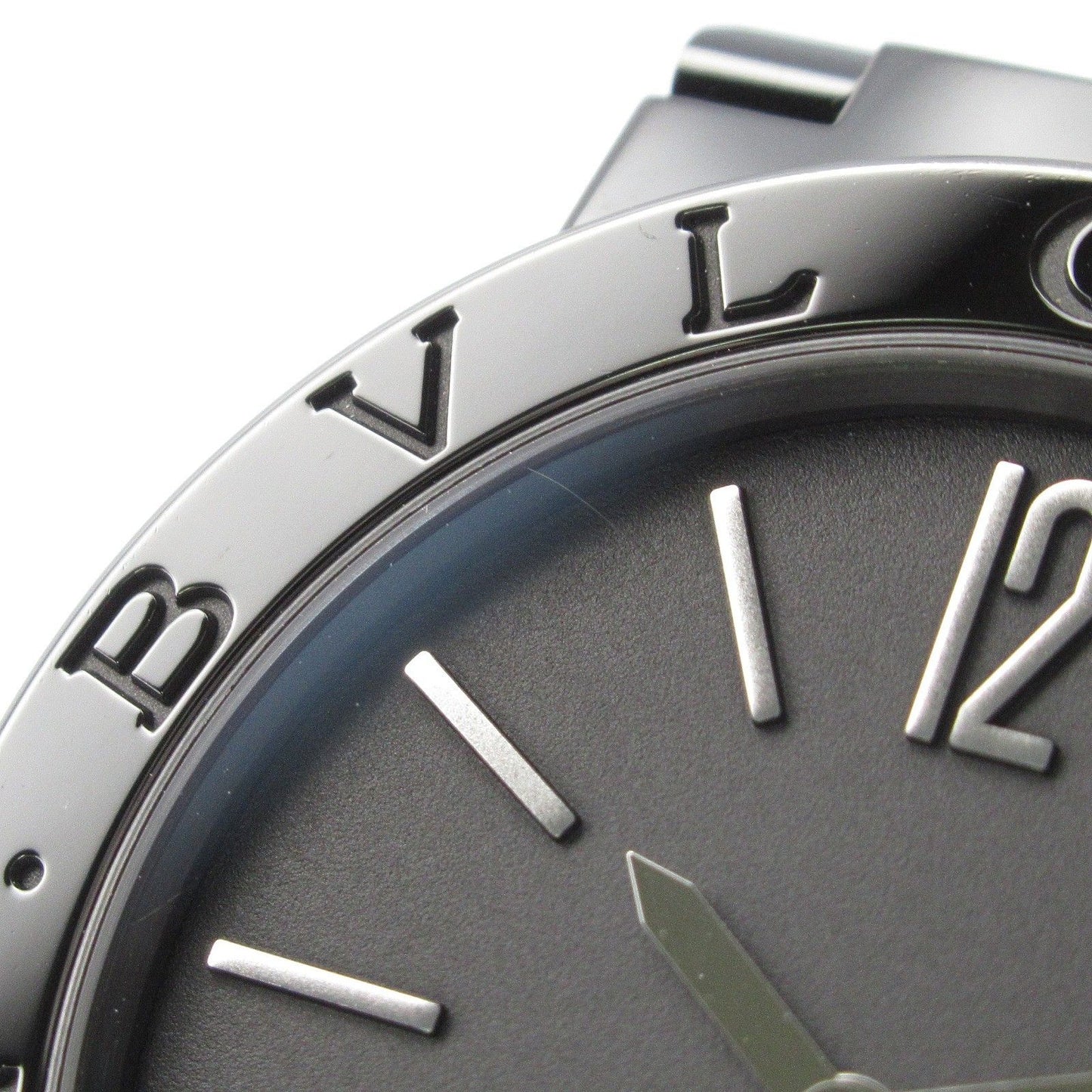 BVLGARI Bvlgari 12P Diamond Black Stainless Steel Watch BB33S