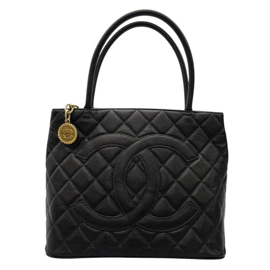 CHANEL Reissue Tote A01804 Black Caviar Skin with Gold Hardware