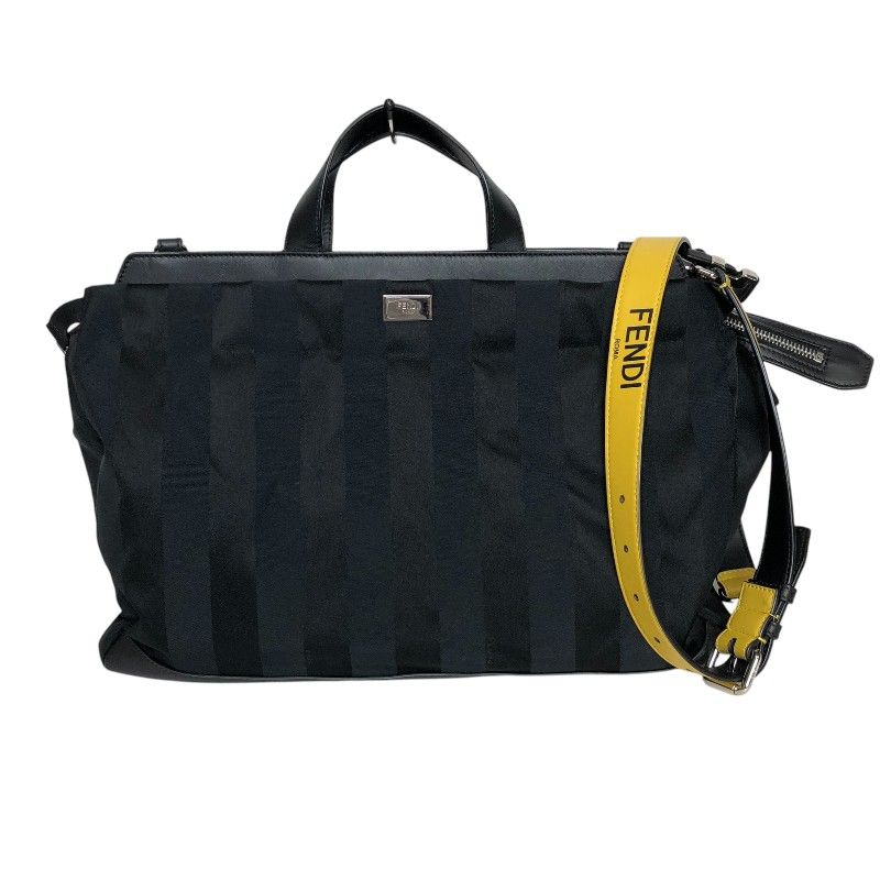 Fendi Peekaboo Iconic Medium Handbag - Black & Silver Hardware