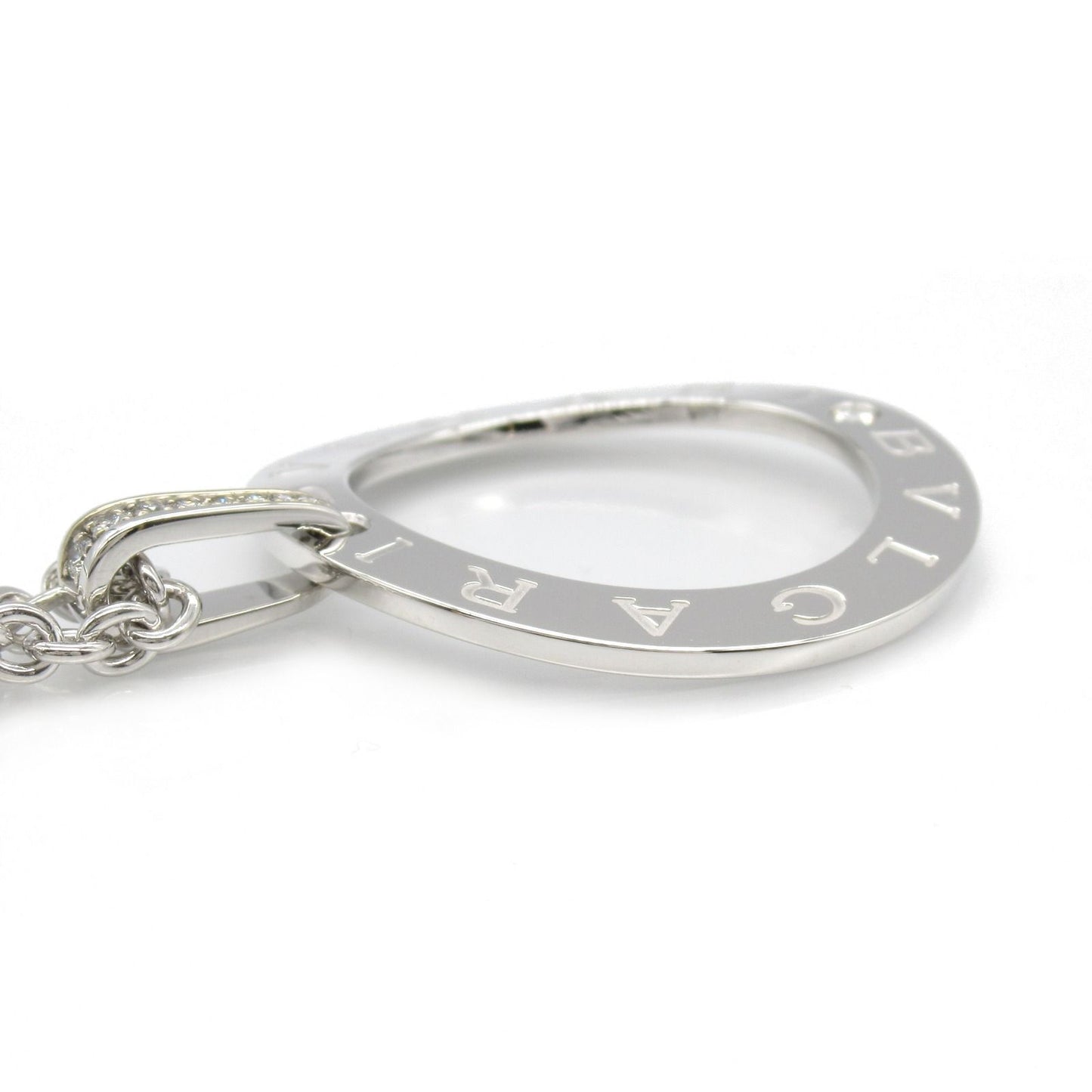 BVLGARI B.zero1 Diamond Necklace in 18K White Gold