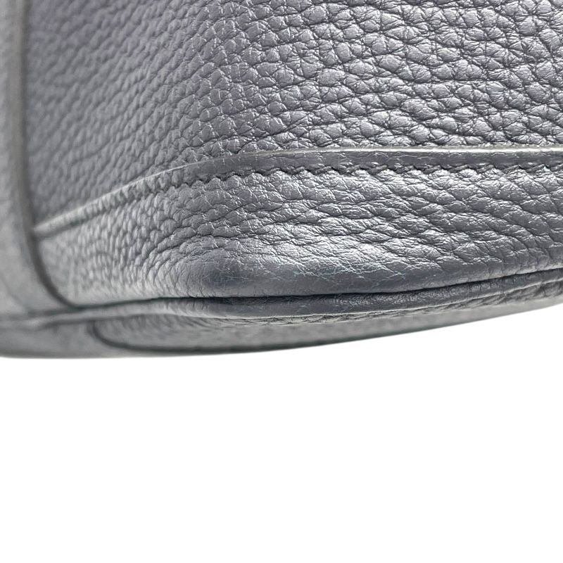 HERMES Garden Party PM Handbag in Blue Nuit with Silver Hardware