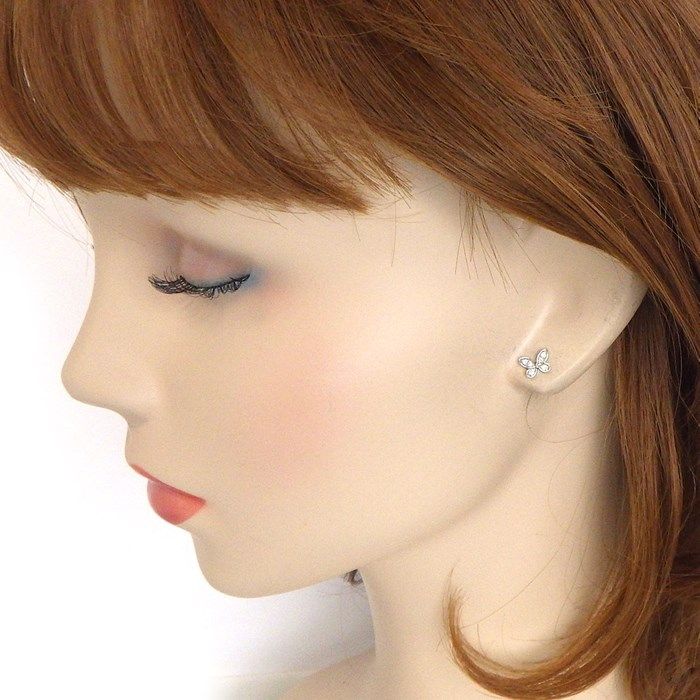 Graff Diamond Pave Butterfly Earrings in 18K White Gold