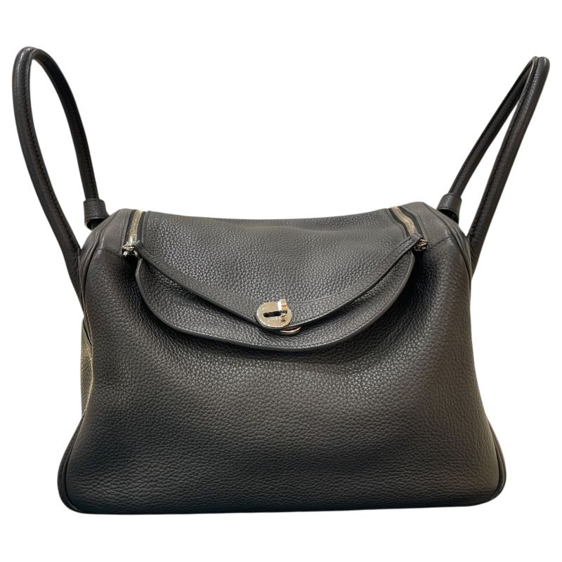 HERMES Lindy 34 Black Togo Leather Shoulder Bag - Unisex