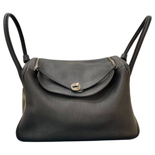 HERMES Lindy 34 Black Togo Leather Shoulder Bag - Unisex
