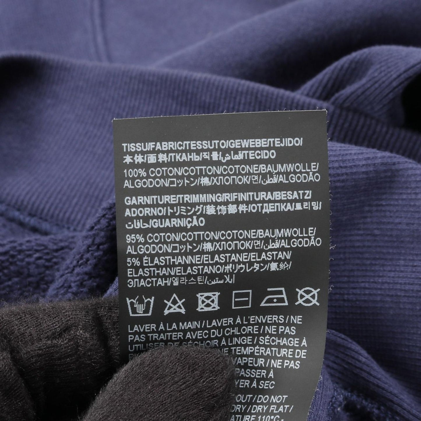 SAINT LAURENT PARIS Navy Cotton Sweatshirt - Exclusive Luxury