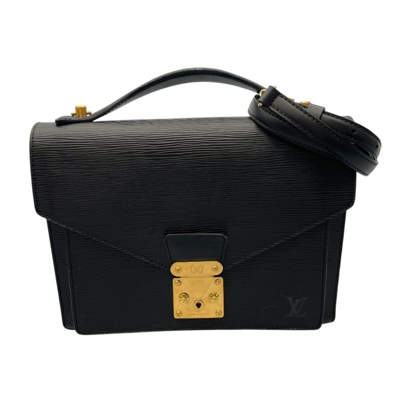 Louis Vuitton Monceau M52122 Black Epi Leather Handbag