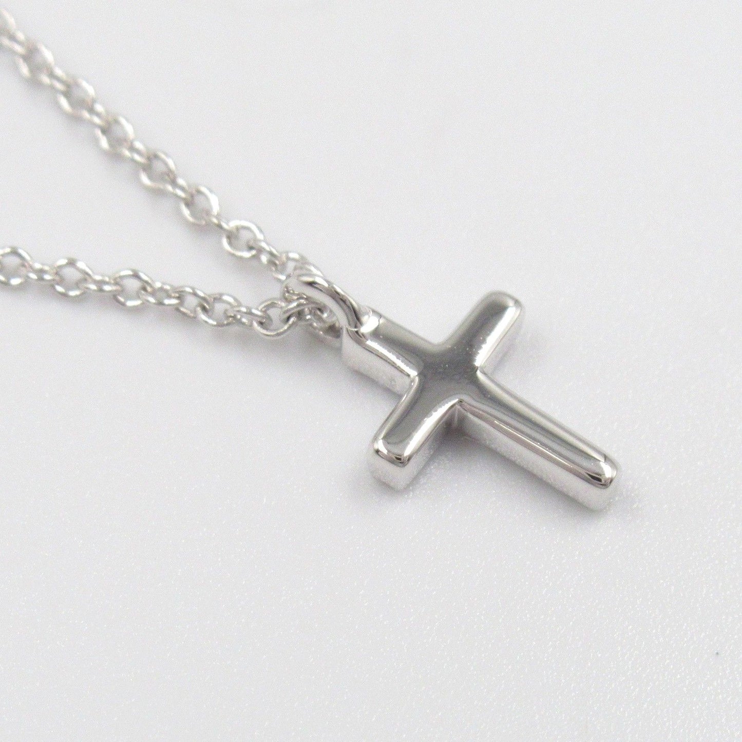TIFFANY & CO Small Cross Diamond Necklace in 18K White Gold